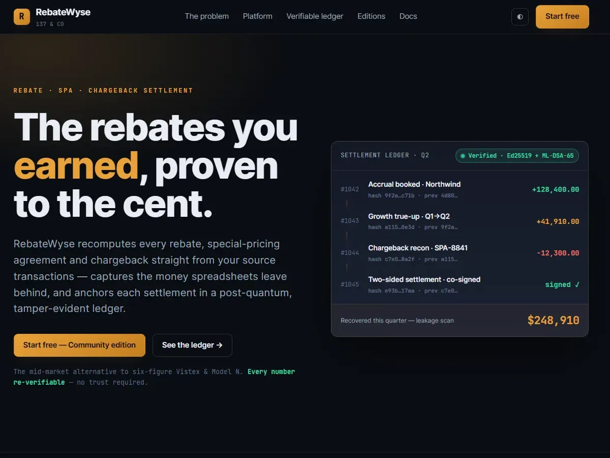 RebateWyse: The rebates you earned, proven to the cent.